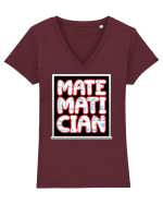 Matematician Tricou mânecă scurtă guler V Damă Evoker