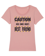 Caution - here comes brides best friend Tricou mânecă scurtă guler larg fitted Damă Expresser