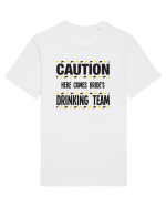 Caution - here comes brides drinking team Tricou mânecă scurtă Unisex Rocker