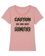 Caution - here comes brides godmother Tricou mânecă scurtă guler larg fitted Damă Expresser