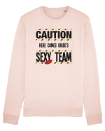 Caution - here comes brides sexy team Bluză mânecă lungă Unisex Rise