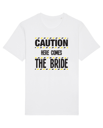 Caution - here comes the bride White