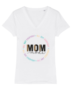 Mom Mode Tricou mânecă scurtă guler V Damă Evoker
