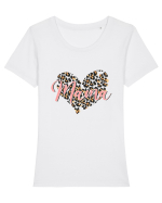 Mom Tricou mânecă scurtă guler larg fitted Damă Expresser