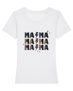Mama Tricou mânecă scurtă guler larg fitted Damă Expresser