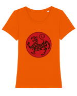 Shotokan Karate Tricou mânecă scurtă guler larg fitted Damă Expresser