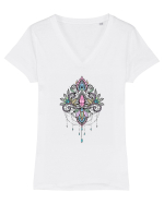 Mandala Tricou mânecă scurtă guler V Damă Evoker