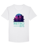 80' Retro City Tricou mânecă scurtă guler larg Bărbat Skater