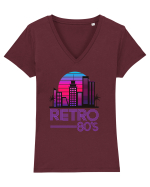 80' Retro City Tricou mânecă scurtă guler V Damă Evoker