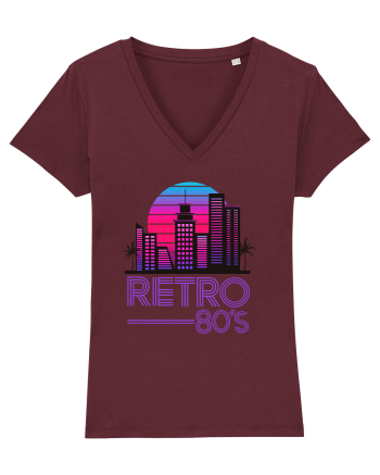 80' Retro City Burgundy