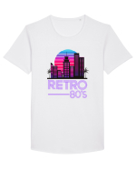 80' Retro City Tricou mânecă scurtă guler larg Bărbat Skater