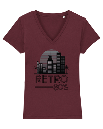 80' Retro City Burgundy