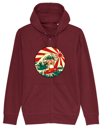Great Wave Cat Burgundy