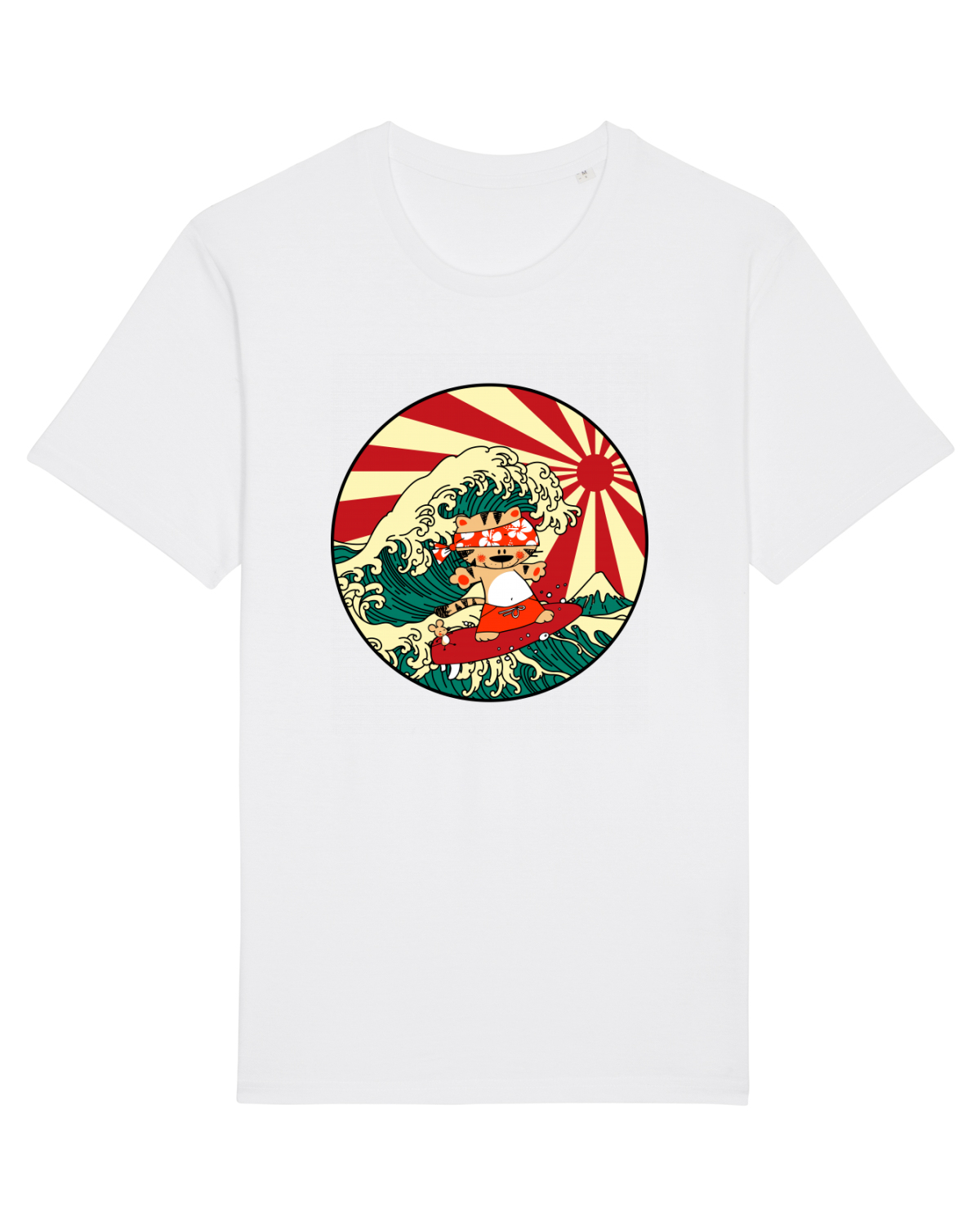 Tricou mânecă scurtă Unisex Rocker White