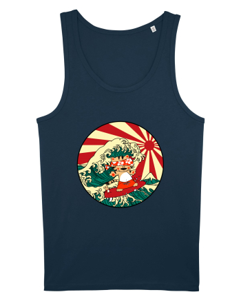 Great Wave Cat Navy