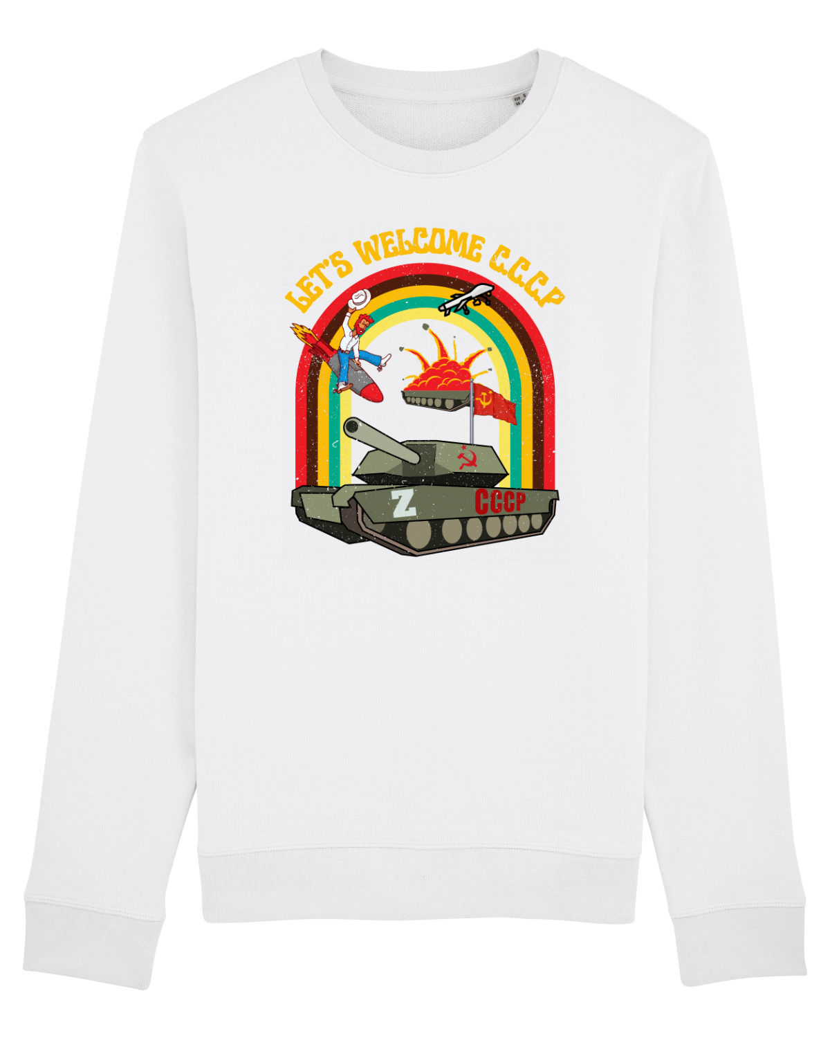 Bluză mânecă lungă Unisex Rise White