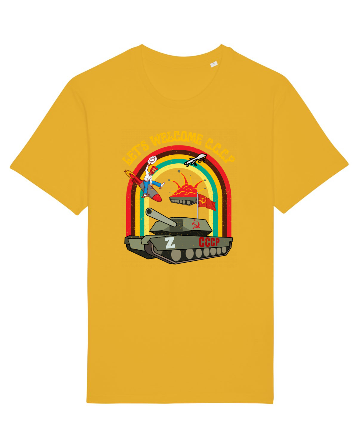 Tricou mânecă scurtă Unisex Rocker Spectra Yellow