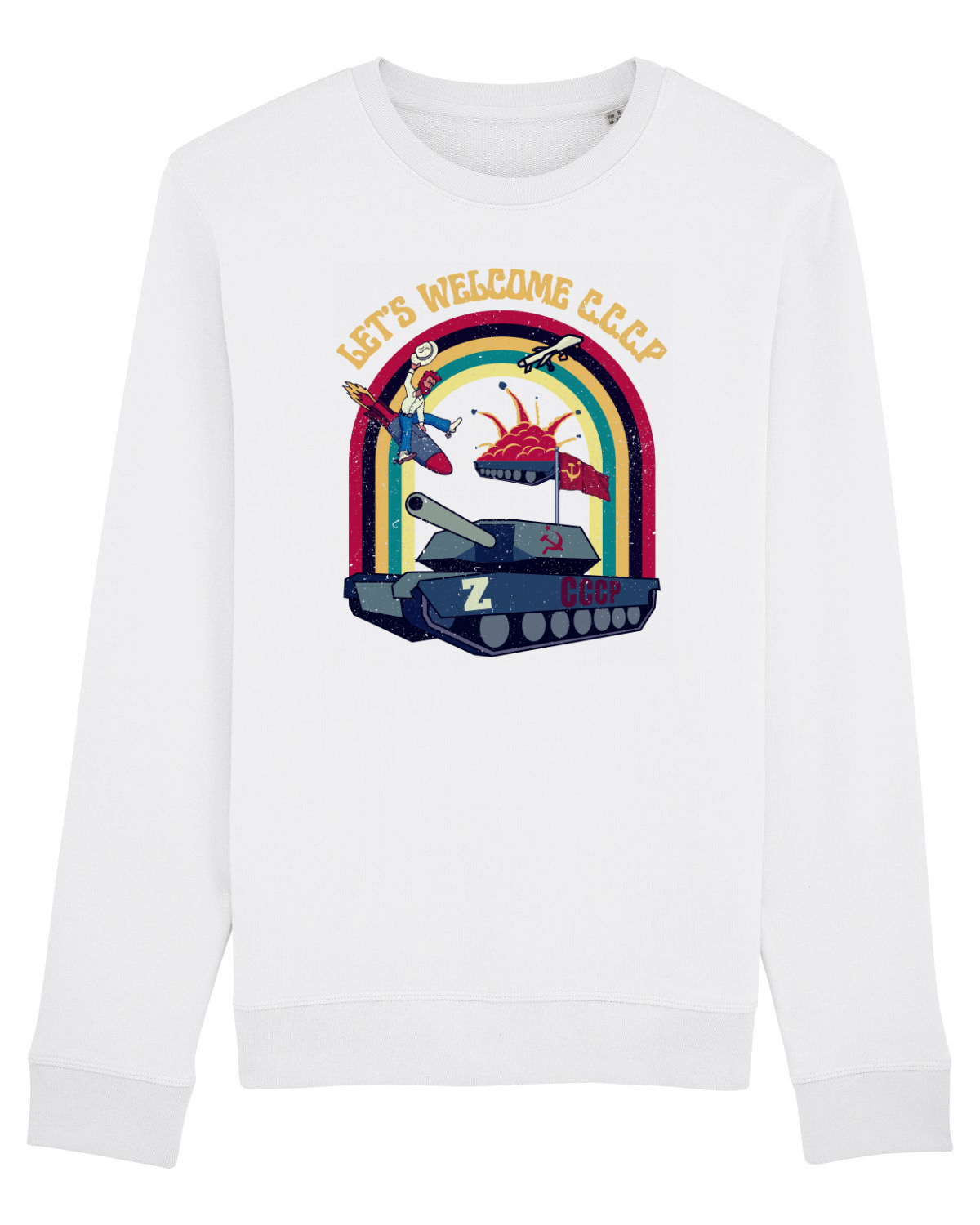 Bluză mânecă lungă Unisex Rise White