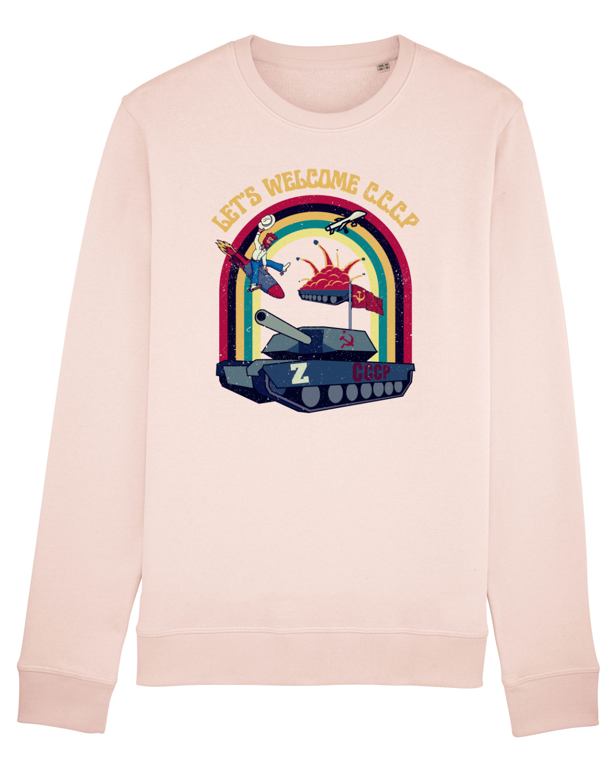Bluză mânecă lungă Unisex Rise Candy Pink