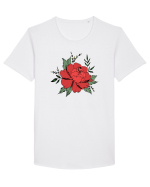 Rose Tricou mânecă scurtă guler larg Bărbat Skater
