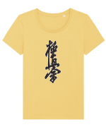 Kyokushin Karate Kanji Tricou mânecă scurtă guler larg fitted Damă Expresser