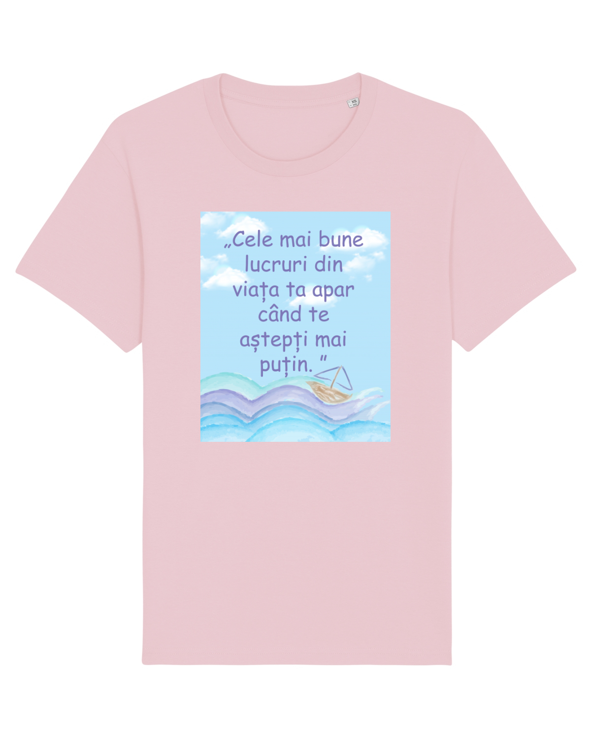 Tricou mânecă scurtă Unisex Rocker Cotton Pink