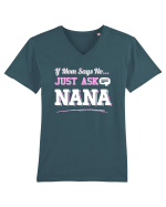 ASK NANA Tricou mânecă scurtă guler V Bărbat Presenter