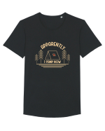 Apparently I Camp Now Tricou mânecă scurtă guler larg Bărbat Skater