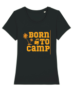 Born to Camp Tricou mânecă scurtă guler larg fitted Damă Expresser