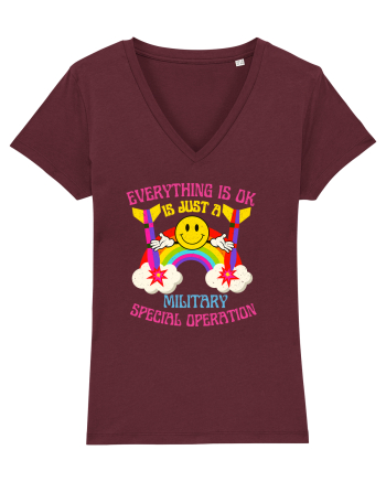 Everything Is Ok Burgundy