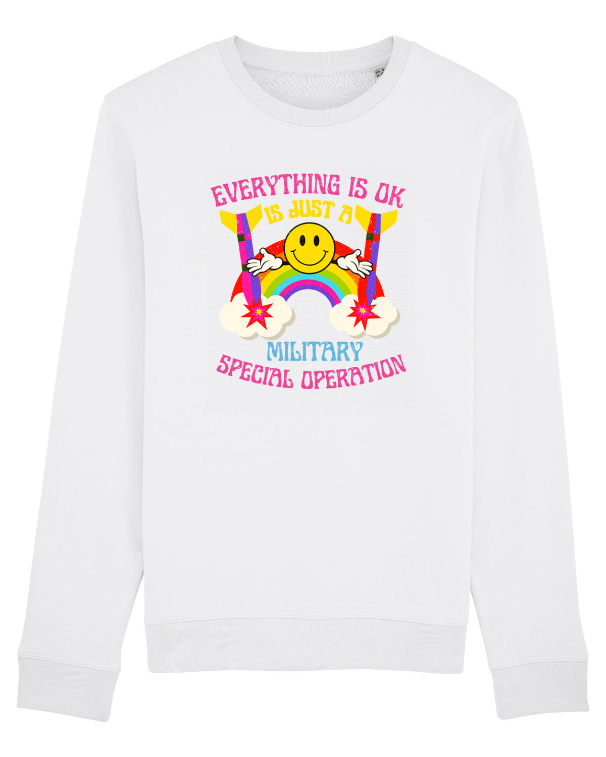 Bluză mânecă lungă Unisex Rise White
