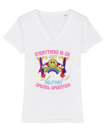 Let's Welcome C.C.C.P. Tricou mânecă scurtă guler V Damă Evoker