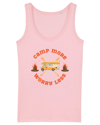 Camp More Worry Less Cotton Pink