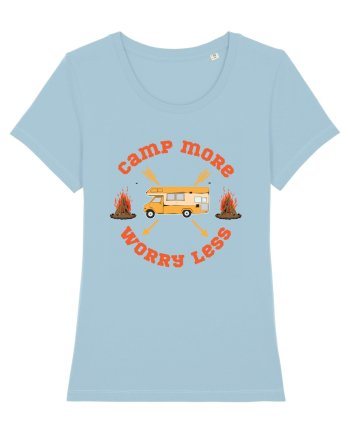Camp More Worry Less Sky Blue