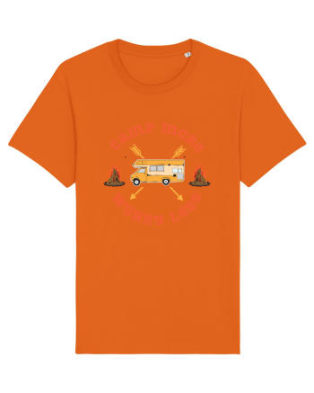 Camp More Worry Less Bright Orange