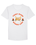 Camp More Worry Less Tricou mânecă scurtă guler larg Bărbat Skater