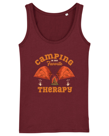 Camping is My Favorite Therapy Burgundy