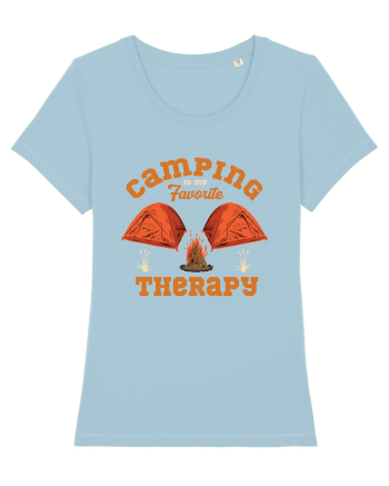 Camping is My Favorite Therapy Sky Blue