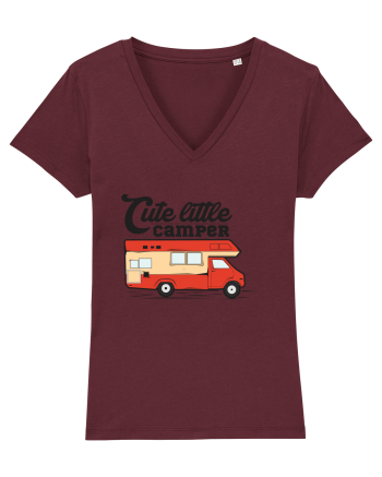 Cute Little Camper Burgundy
