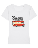 Cute Little Camper Tricou mânecă scurtă guler larg fitted Damă Expresser