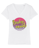 Girls party - Bridesmaid Tricou mânecă scurtă guler V Damă Evoker