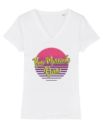 Girls party - The married one Tricou mânecă scurtă guler V Damă Evoker
