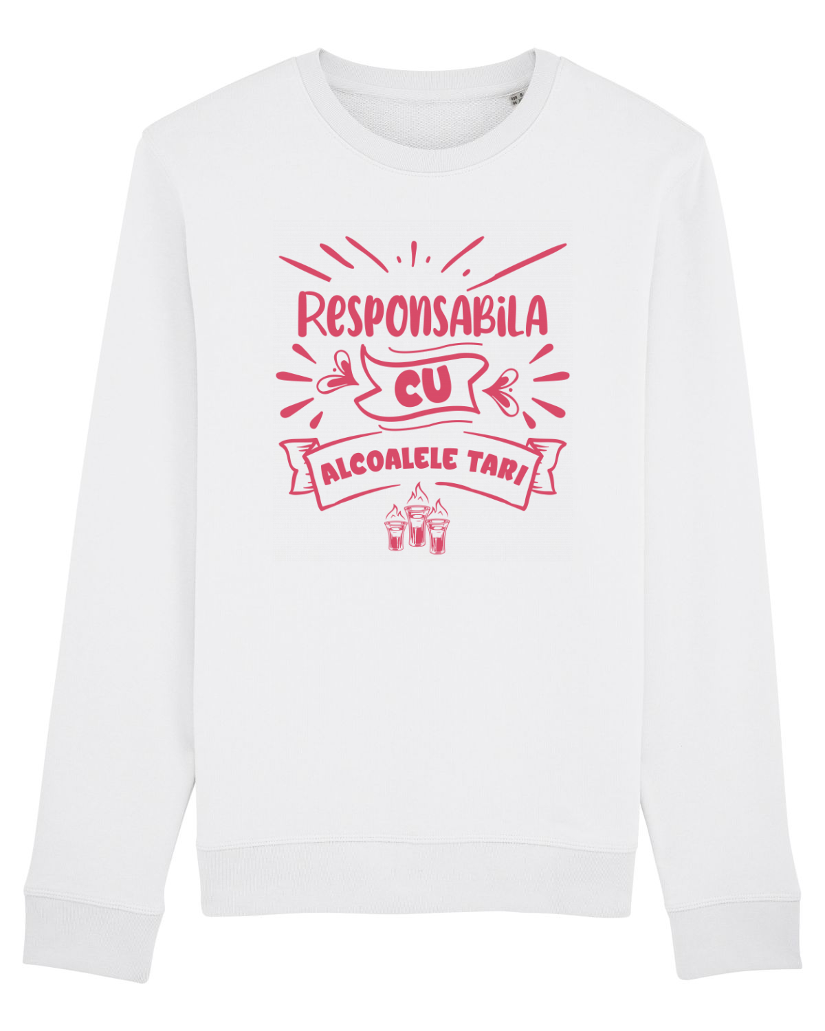 Bluză mânecă lungă Unisex Rise White