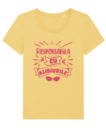 Responsabila cu alibiurile Tricou mânecă scurtă guler larg fitted Damă Expresser