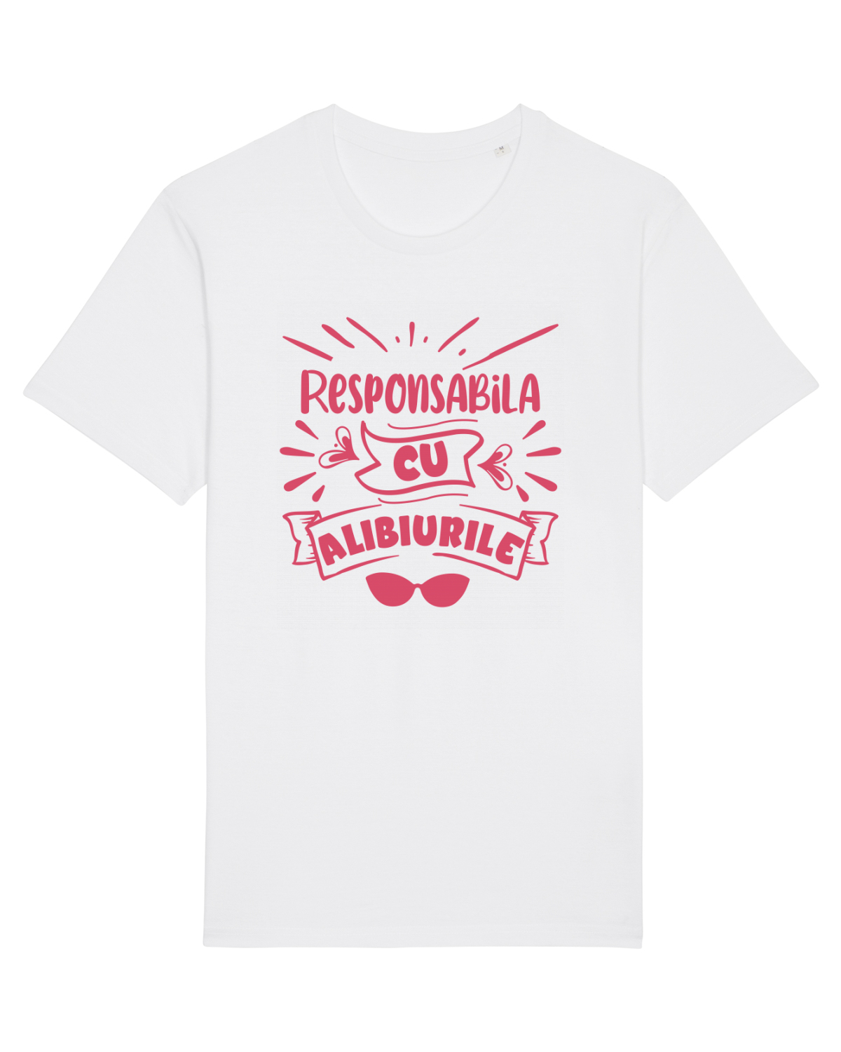 Tricou mânecă scurtă Unisex Rocker White