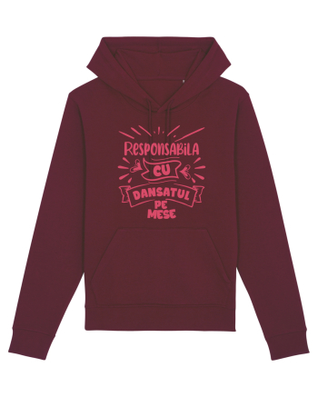 Responsabila cu dansatul pe mese Burgundy