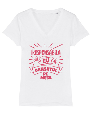 Responsabila cu dansatul pe mese White