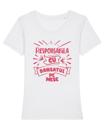 Responsabila cu dansatul pe mese White