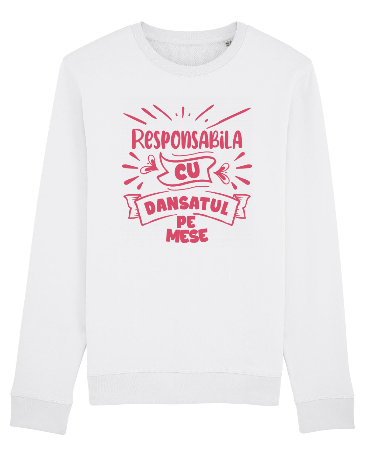 Bluză mânecă lungă Unisex Rise White