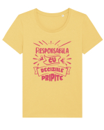 Responsabila cu deciziile pripite Tricou mânecă scurtă guler larg fitted Damă Expresser